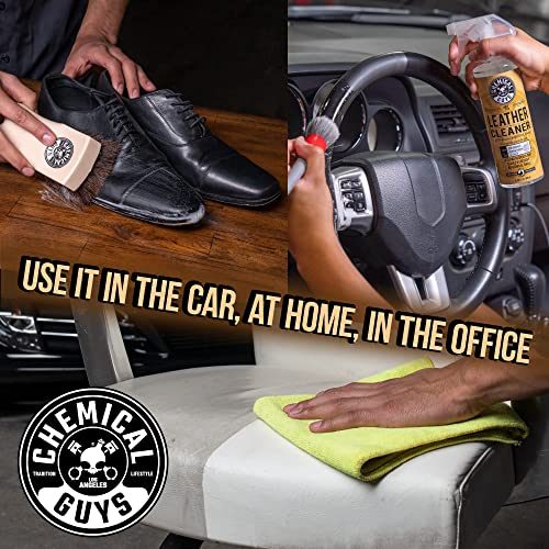 Chemical Guys, Leather Cleaner & Conditioner Kit for Cars & Home, 2 x 16 oz | Two-step kit cleans then conditions seats, furniture, bags and boots, pH-balanced for natural and sealed leather - style: 16 Fl Oz KIT
