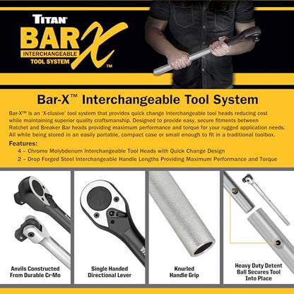 Titan Bar-X 61009 1-Inch Drive Breaker Bar Head