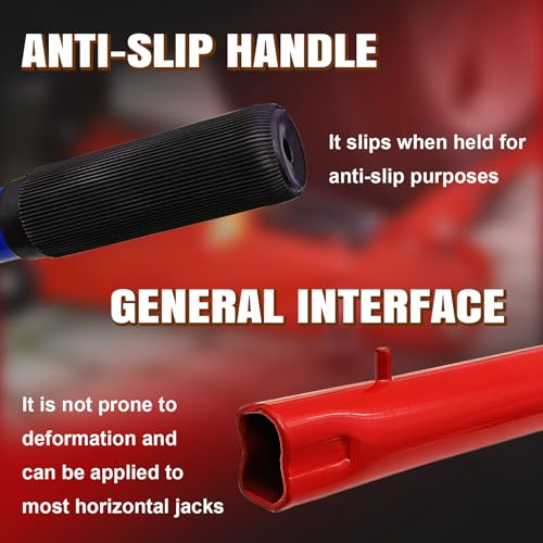 2 Ton Horizontal Hydraulic Jack Handle - Floor Jack Hydraulic Bottle Big Red Vertical Car Handle Replacement Use for Car Jack Accessories