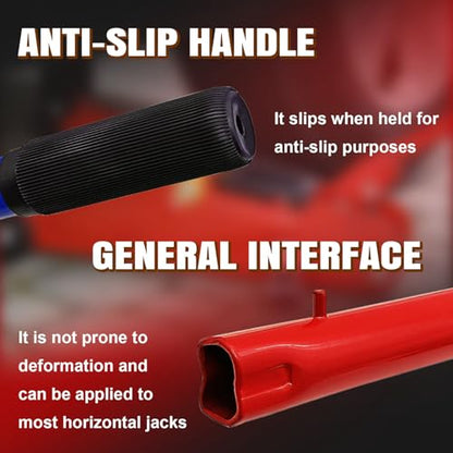 2 Ton Horizontal Hydraulic Jack Handle - Floor Jack Hydraulic Bottle Big Red Vertical Car Handle Replacement Use for Car Jack Accessories