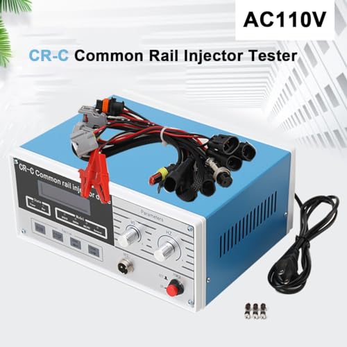 Common Rail Injector Tester CR-C Rail Injector Drive Fuel Injector Tester | CR Fuel Injector Cleaner Kit, Common Rail piezoelectric Injector Testers Car Fuel Injector Tester with 4 Test Range