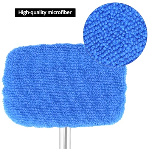 QWORK 20 Pack Car Care Microfiber Cloths, Windshield Cleaner Microfiber Pads Replacement Kit, Interior Auto Window Cleaner Washing Pads