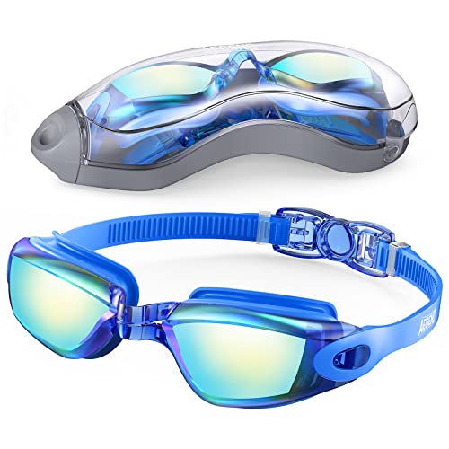 Aegend Swim Goggles, Swimming Goggles No Leaking Full Protect Adult Youth - color: Blue Sliver