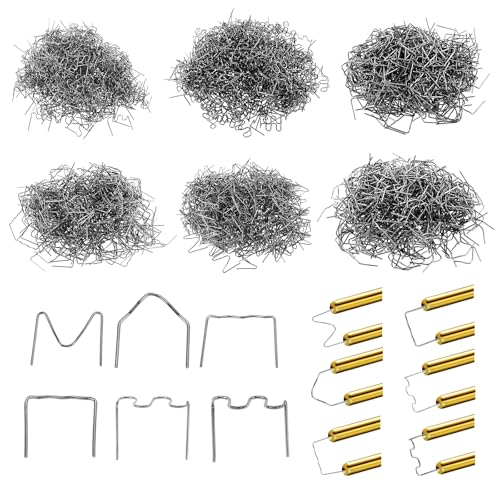 3000PCS Plastic Welding Staples Repair Kit, 6 Types Hot Staples Stapler | Repair Tool for All Car Auto Repair, Decoration, Lamp Holders Welding