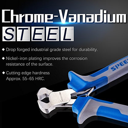 SPEEDWOX 4 Inches End Nippers Precision End Cutters Pliers Nail Pulling | Mini End Cutting, Fine Pliers with Spring, Micro Functional Small Wire Cutter, Jewelry Making & Shoes Repair Wire Twisting - style: 4" End Cutting Plier