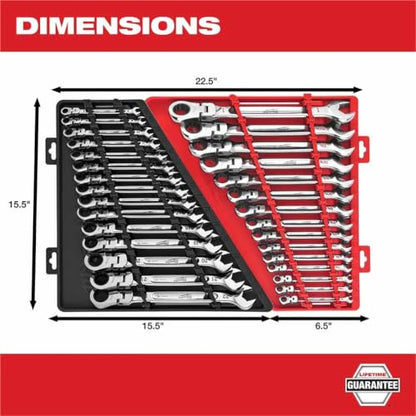 Milwaukee 15 Piece SAE Flex Head Wrench Set