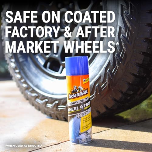 Armor All Heavy Duty Wheel and Tire Cleaner, Car Wheel Cleaner Spray, 22 Oz, Multicolor, 1.37 Pound (Pack of 1) - size: 22 Fl Oz (Pack of 1), style: Tire Foam (1 Pack)