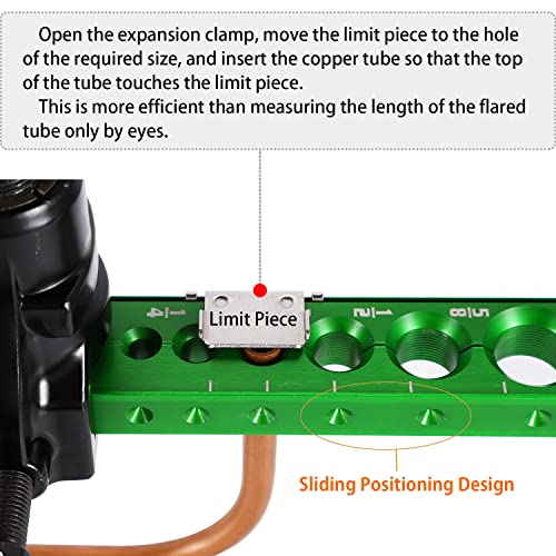 Bonvoisin Flaring Tool Kit 1/4”-3/4” HVAC Single Flare Tool 45° 45° Eccentric Tube Flaring Tool with Pipe Cutter for Copper Aluminum Tubing (5 in 1 Kit) - color: 5 in 1 Kit
