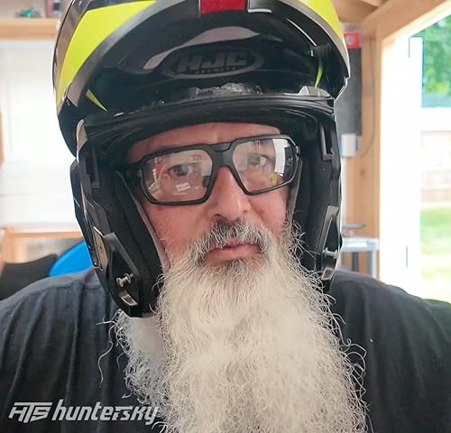 HTS HUNTERSKY Protective Powersports Motorcycle Anti Fog Riding Goggles Eyewear Padded Sunglasses Windproof UTV Spoggles - color: Black Clear