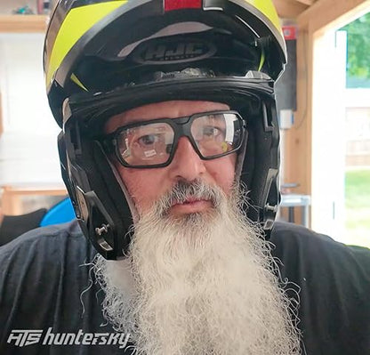 HTS HUNTERSKY Protective Powersports Motorcycle Anti Fog Riding Goggles Eyewear Padded Sunglasses Windproof UTV Spoggles - color: Black Yellow
