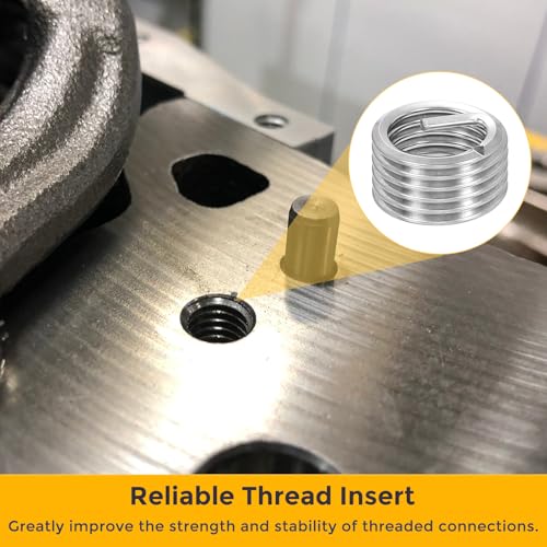 HARFINGTON 20pcs Wire Thread Repair Inserts M14 x 2 x 1D (14mm) Metric 304H Stainless Steel Helical Coiled Wire Screw Threaded Sleeve Sheath for Automotive Repairs - size: M14 x 2 x 1D