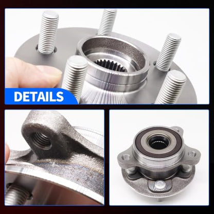 2 x Front Wheel Bearing and Hub Assembly Compatible with Toyota Corolla 2019-2024, Prius 2016-2022, Prius AWD-e 2019-2022, Prius Prime 2017-2022