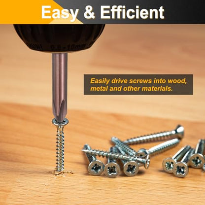 HARFINGTON 5pcs #2 Phillips Screwdriver Bit PH2 1/4" Hex Shank 4" (100mm) Long 0.2" Rod Magnetic Cross Head Drive Drill Bits S2 Steel Industrial Screw Driver Electric Power Tool, Brown - size: PH2 x 4" x 0.2"