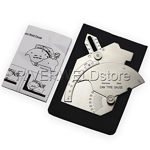 RIVERWELD Bridge Cam Gauge Welding Inspection Depth of Undercut | Checks Pitting Fillet Weld Throat Size and Length Angle of Preparation Misalignment - style: Outside misalignment