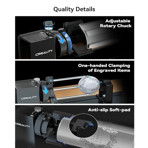 Falcon A1 Rotary Kit Pro Upgrade Package with 12 Risers，Jaw Chuck Rotary for Engraving Cylindrical Objects, Wine Glass, Baseball Bat, Ring for Ceality Falcon A1 Falcon A1 Pro(No Glasses Version) - size: A1 Rotary Roller-Pro