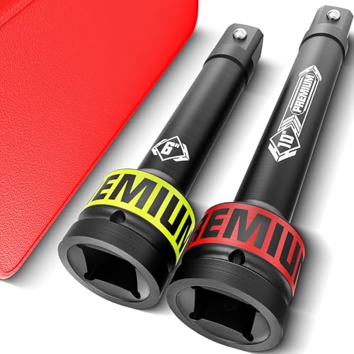 2 Pcs 1" Drive Impact Extension Bar Set, 6" & 10" Length Socket Extensions, CR-V Steel, Narrow and Deep Areas in Bicycle, Automotive Repair or Industrial Operations - size: 1" 6-Inch 10-Inch