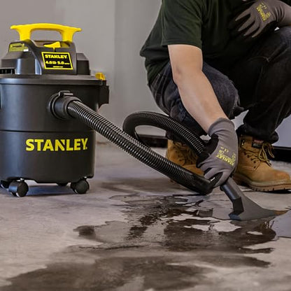 STANLEY Shop Vac SL18115P, 5 Gallon Peak 4 Horsepower Wet Dry Vacuums, Blower 3 in 1 Functions 15 Feet Cleaning Range for Garage, Carpet Clean, Shop Cleaning, Car Detailing with Attachments - size: 5 Gallon, 4.0 HP AC