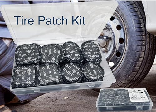 Professional Self-Vulcanizing Tire Repair Patches 96 pcs - Multi-Size (41mm to 57mm) Radial Tire Patch Kit for Cars/Trucks/Motorcycles, Heavy Duty, Heat - size: mix 96pcs