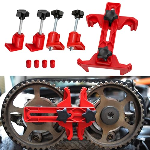 Engine Timing Tool, Camshaft Locking Tool, 9PCS Car Auto Dual Cam Clamp Camshaft Engine Timing Sprocket Gear Locking Kit, Cam Gear Clamp and Holder Set Universal for Most Cars, Trucks and Vans