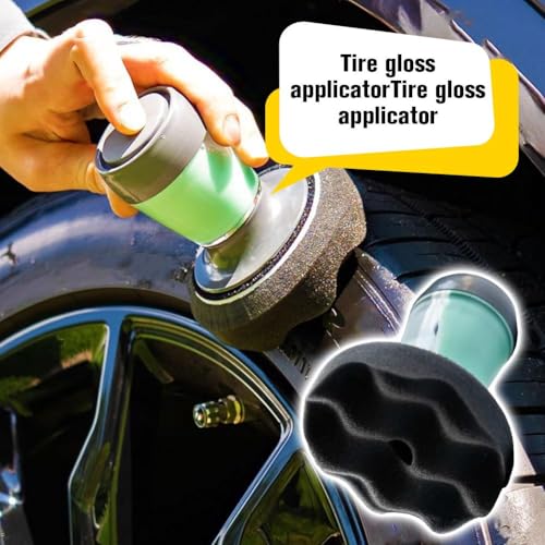 Tire Shine Applicator, Reusable Car & Truck Tire Dressing Applicator for No-Drip,Car Washing Applicators Pad for Applying Tire Shine,Works with All Tire Shine & Gels,Car Detailing Tool (1)
