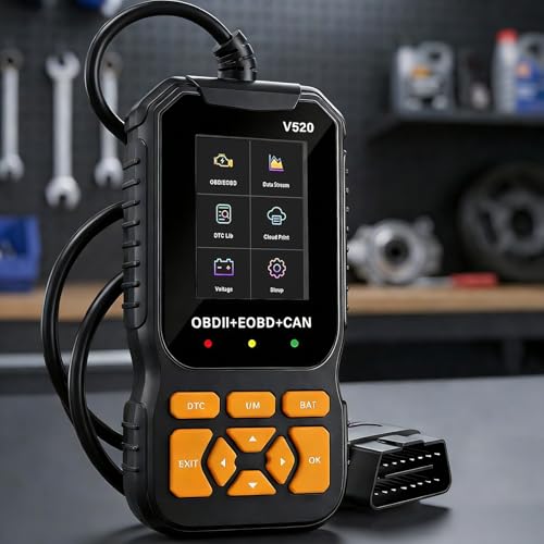 Enhanced OBD2 Auto Diagnostic Scanner,Vehicle Trouble Code Reader with Live Data Stream,Battery Voltage Test Oxygen Sensor Check Engine Reset,ABS/SRS Scan,Mode 6 & 8 Works for All Car 1996+ OBDII/EOBD