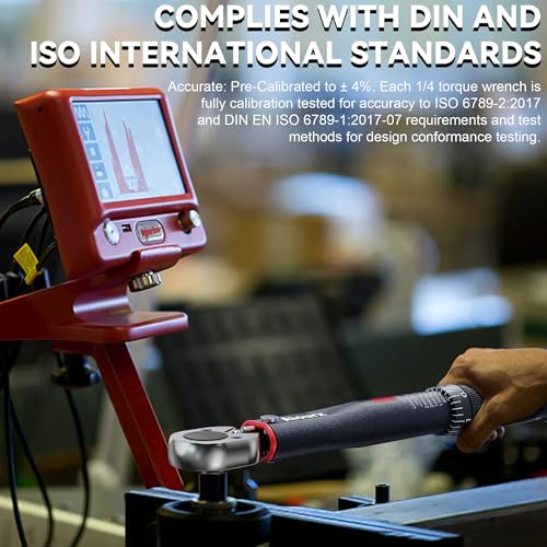 1/4" Drive Click Torque Wrench, 72 Tooth Dual-Direction Adjustable, Dual Scale, ±3% Accuracy, for Bicycle, Motorcycle, Automotive Repair and Maintenance - size: 1/4"