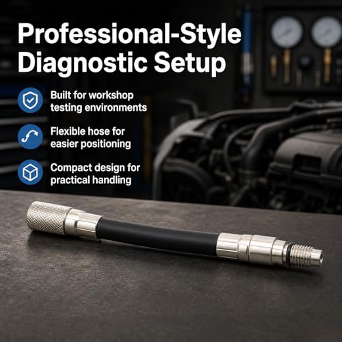 5608 Compression Tester 12mm Adapter Compatible with 2008 and Newer Ford 4.6L 5.4L 6.8L 3-Valve Engines with 12mm Spark Plug, Engine Cylinder Compression Test Adapter