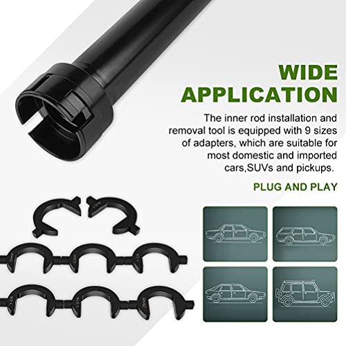 SCITOO Inner Tie Rod Installation Tool Kit with 9 Crowfoot Adapters for Most Cars
