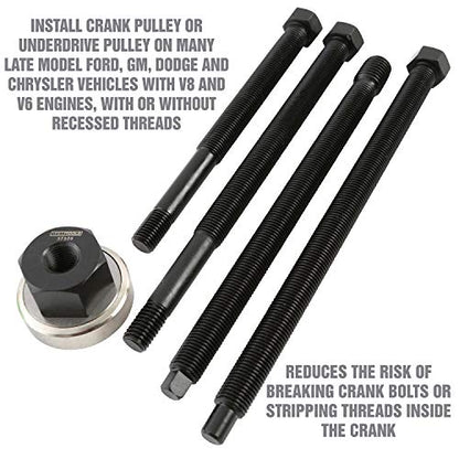 OEMTOOLS Long-Reach Harmonic Balancer/Pulley Installer Kit with Fasteners