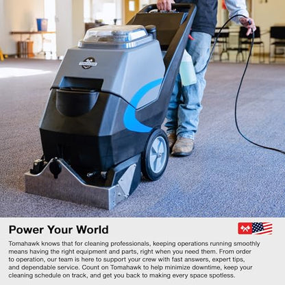 Tomahawk 3-in-1 Commercial Carpet Extractor 18” Path, 9 Gal Tanks, Dual 1000W Motors For Hotels, Offices, Upholstery & More