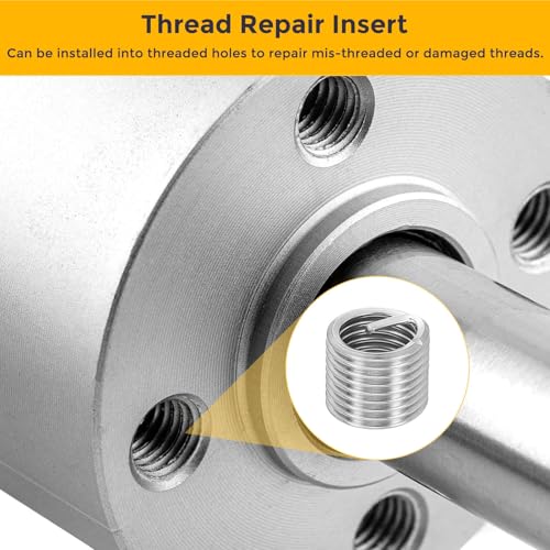 HARFINGTON 20pcs Wire Thread Repair Inserts M12 x 1.75 x 1.5D (18mm) Metric 304H Stainless Steel Helical Coiled Wire Screw Threaded Sleeve Sheath for Automotive Repairs - size: M12 x 1.75 x 1.5D