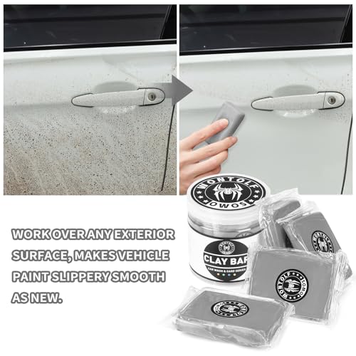 Wontolf 10 Pack Clay Bars Auto Detailing Premium Grade Magic Clay Bar Kit Car Detailing Kit with Washing and Adsorption Capacity for Car Detailing Car Wash Clean 10x50g Gray - color: Gray