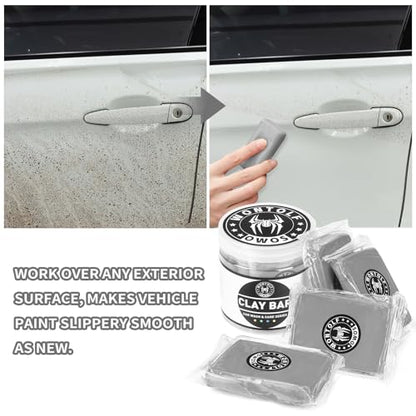 Wontolf 10 Pack Clay Bars Auto Detailing Premium Grade Magic Clay Bar Kit Car Detailing Kit with Washing and Adsorption Capacity for Car Detailing Car Wash Clean 10x50g Gray - color: Gray