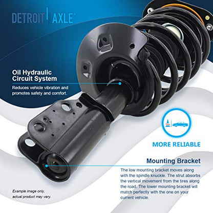 Detroit Axle - Pair Front Struts for Buick Park Avenue Riviera 1998 1999 2000 2001 2002 2003 2004 2005 Complete Struts w/Coil Spring Assembly Replacement - size: 171665 x2/PAIR