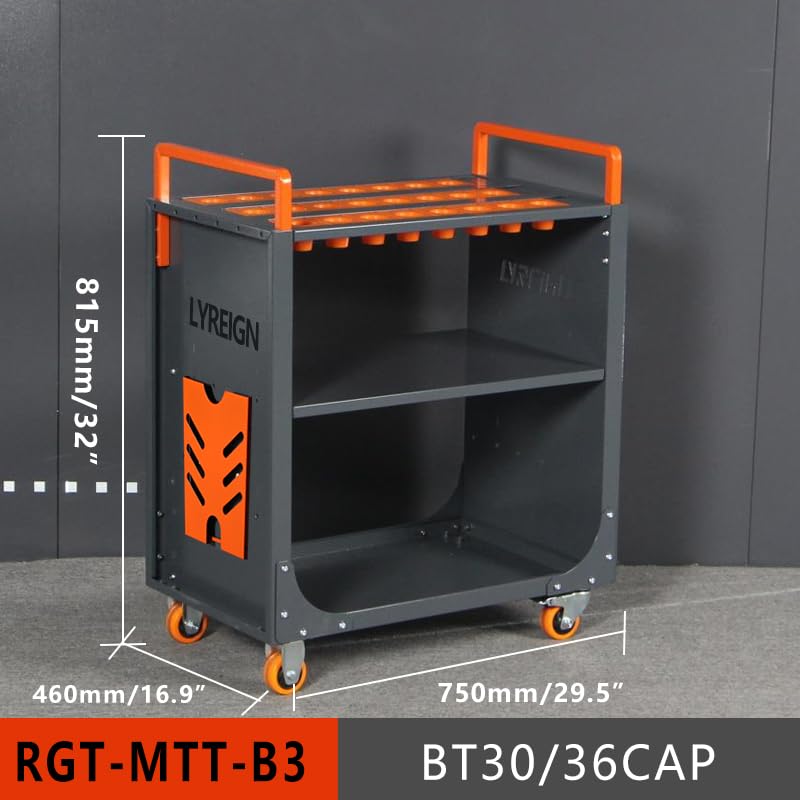 CNC Tool cart, CNC Trolley is Suitable for Warehouses and CNC Machining Centers, Gray, Non-Slip and Scratch-Resistant, CNC Tool Rack BT30-36CAP - size: CAT30-36CAP