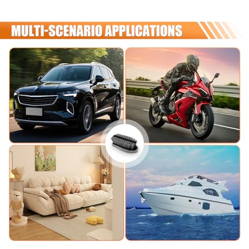 Car Carpet and Upholstery Cleaning Brush, Stiff Bristle Car Detailing Carpet Scrub Brush with Hanging Hole, Vehicle Interior Detailing Brushes for Floor Mats, Couch, Leather Seat (Gray) - color: Gray