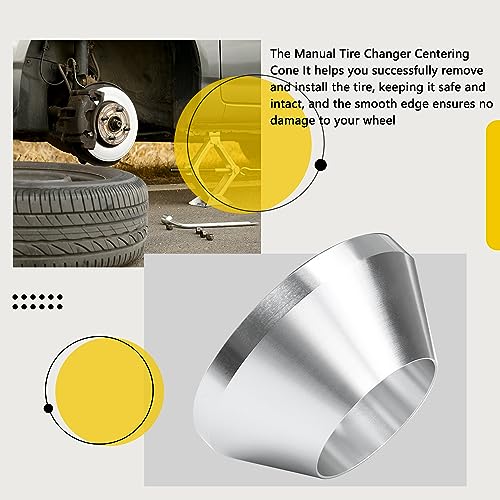 Manual Tire Wheel Changer Centering Cone, Billet Aluminum Upgrade Wheel Balancer Hold Down Cone Compatible with 1.67" Diameter Center Post Car Truck, Fit for Most Passenger Car Truck, Caravan, or SUV - size: Small