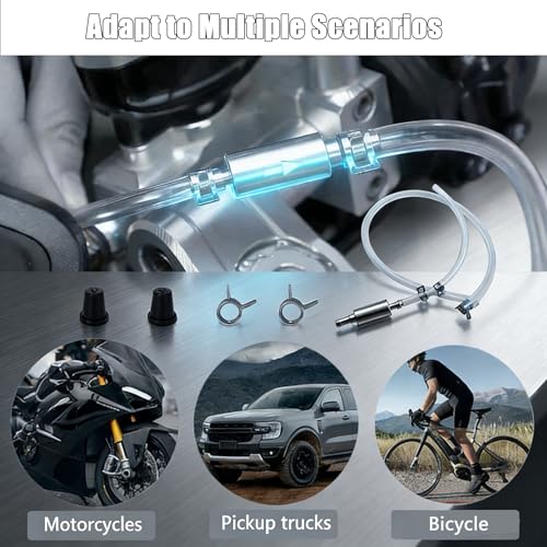 Brake Bleeder Kit,Brake Bleeder Hose One Way Check Valve for Cars/Motorcycle,One Man Person Bleeding Brake Bleed Hose Tool (1)