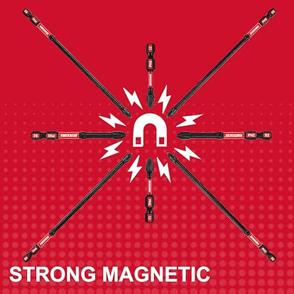 Geinxurn Impact Tough #2 Phillips Mixed 2/3/6 in. D2 Steel Long Extension Insert Driver Bits,30Pack 1/4 Inch Hex Shank Long Cross Magnetic PH2 Screwdriver Bits Set - size: MIXED-PHD2-30PCS