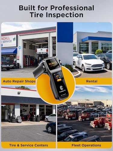 New KOICCI S1 Digital Tire Tread Depth Gauge, Smart Laser Tire Tread Detector with 32nds High Accuracy, 2-in-1 Standalone & App Modes, Report Generation for Car Truck SUV - iOS & Android Compatible