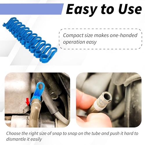 BFXM 11Pcs Fuel Line Disconnect Tool Set, Transmission Line Disconnect Tool | 3/8 5/16 1/4 3/16 7/8 3/4 5/8 1/2 Inch Fuel Line Removal Tool, AC Line Disconnect Tool Compatible for Ford/GM/Chrysler/Mazda - color: 11Pcs