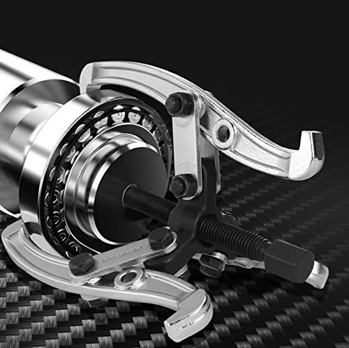 DURATECH 6-Inch 3-Jaw Gear Puller, CR-V Steel, Fully Assembled | Black Phosphated, Anit-Slip, Corrosion Resistance, for Narrow Spaces, Bearing Puller, for Gears, Pulleys, Bearings, Flywheels - size: 6-Inch
