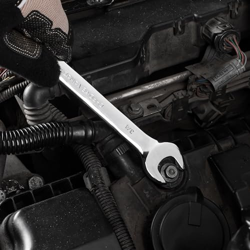 DURATECH 3/4" Combination Wrench, SAE | CR-V Constructed, Mirror Polish, 12-Point, 15-Degree Offset - size: 3/4"