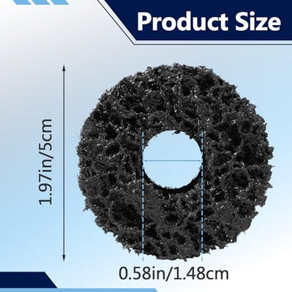 6PCS Wheel Hub Cleaning Pads, 2" Durable Nylon Web Pads, Wheel Stud Cleaner Pads - color: 6-PACK