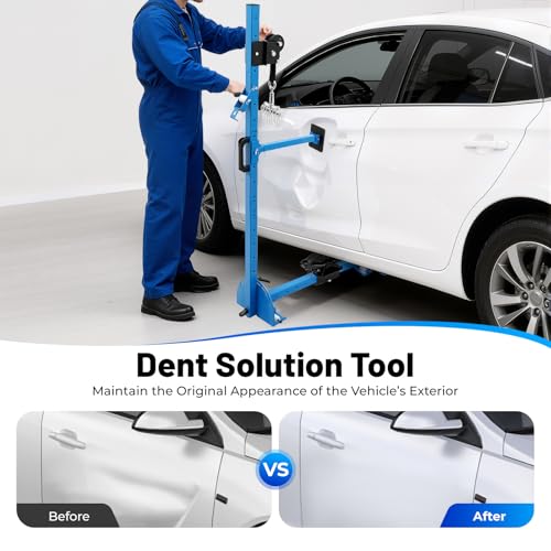 Car Dent Repair Tool Kit - Puller Set for Auto Body Dent Removal, Adjustable Dent Repair Puller Machine with 1763lbs Pulling Force, Manual Auto Jack Puller for Car Body Wheel Arches Repair
