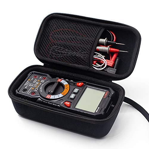 KAIWEETS HT118A/HT118E Multimeter Case, Protective Hard Storage Bag, Replacement with Mesh Pocket for Digital Multi Meter TRMS 6000/20000 Counts Volt Meter Auto Ranging (Case Only, No Multimeter)