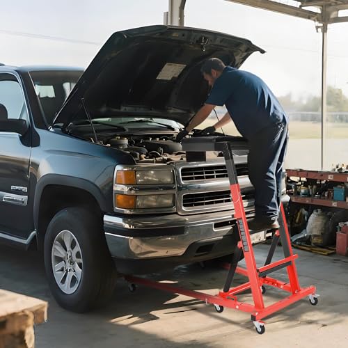Top Automotive Creeper,Engine Topside Creeper with Adjustable Height 49.21 in to 68.89 in, 400 LBS Capacity High Topside Creeper,6 Swivel Caster Wheels, Heavy Duty Foldable Garage Creepers for Auto | 400 LBS Capacity High Mechanic Creeper, 6 Swivel Caster