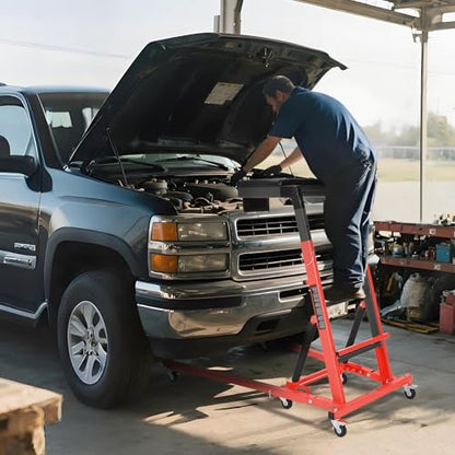Top Automotive Creeper,Engine Topside Creeper with Adjustable Height 49.21 in to 68.89 in, 400 LBS Capacity High Topside Creeper,6 Swivel Caster Wheels, Heavy Duty Foldable Garage Creepers for Auto | 400 LBS Capacity High Mechanic Creeper, 6 Swivel Caster