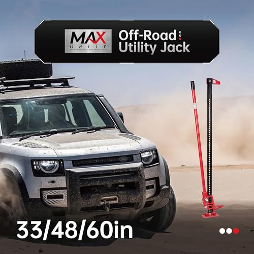 Maxority 3-Ton (6000 lbs) Capacity 60 in. Cast Iron Ratcheting Off-Road Utility Farm Jack Ideal for Car/Truck/ATV/SUV/Tractor