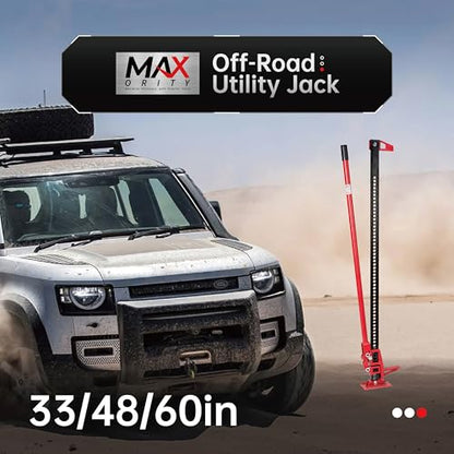 Maxority 3-Ton (6000 lbs) Capacity 60 in. Cast Iron Ratcheting Off-Road Utility Farm Jack Ideal for Car/Truck/ATV/SUV/Tractor